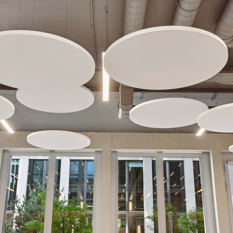 Ecophon Solo Circle installati a soffitto