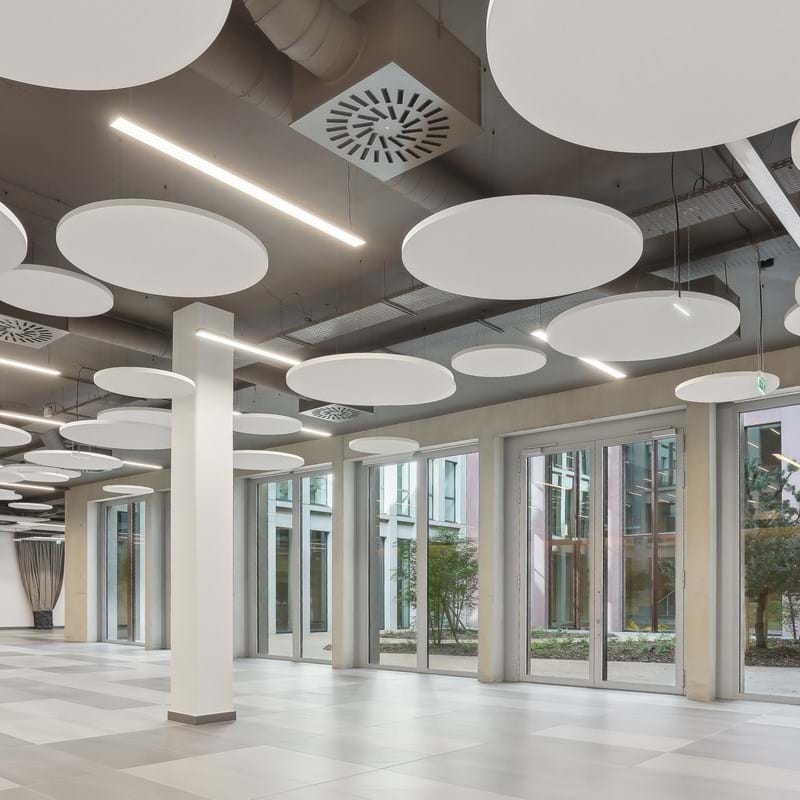 Ecophon Solo Circle installati a soffitto