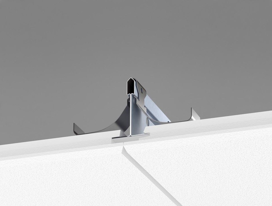 Abschnitt des Hygiene Protec Ds C1 Systems mit Connect Hygiene-Clip Ds