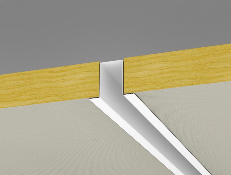 Akusto Wall A systeem met Connect U-profiel en Connect Omega profiel