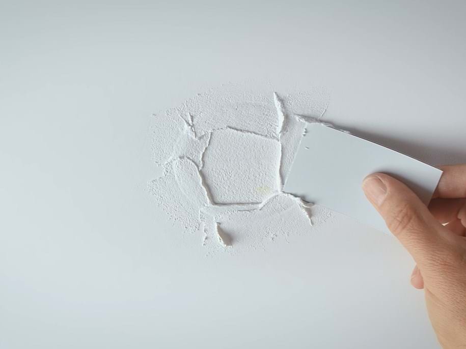 Application of acoustic plaster to minor damage