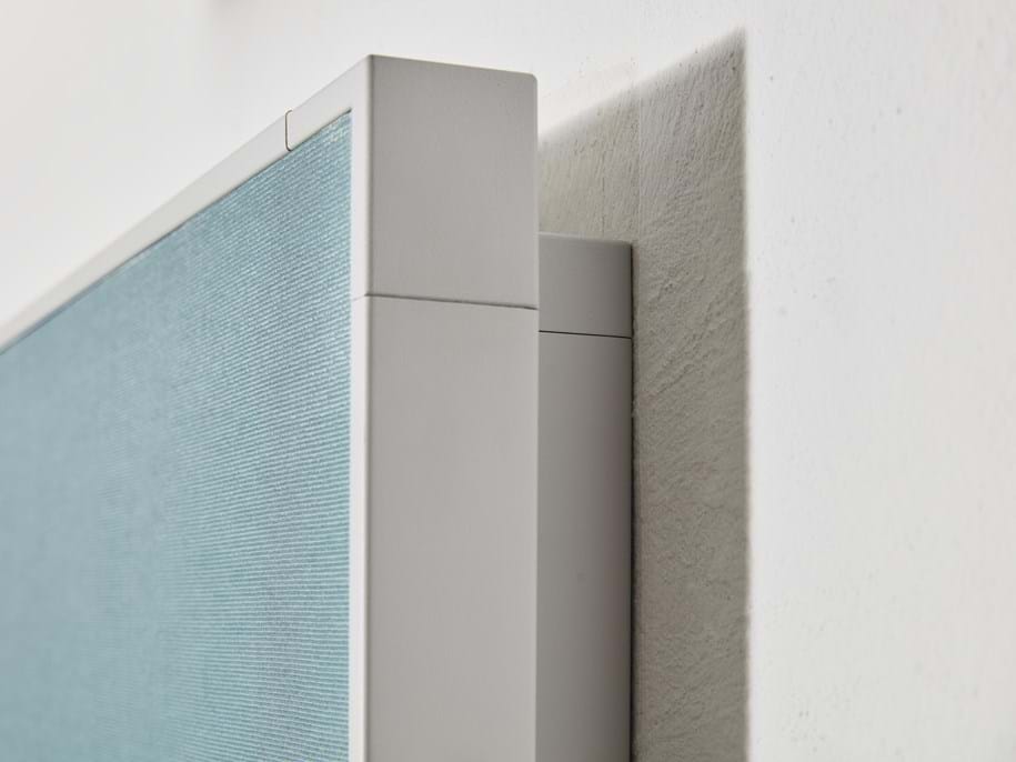 Close-up of acoustic wall panel with profile